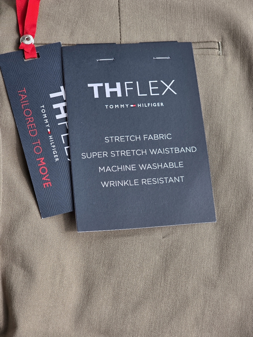 Tommy Hilfiger Men THFLEX Dress Pants 38x30 Stretch NWT Sage $95 MRSP Career - Picture 3 of 6